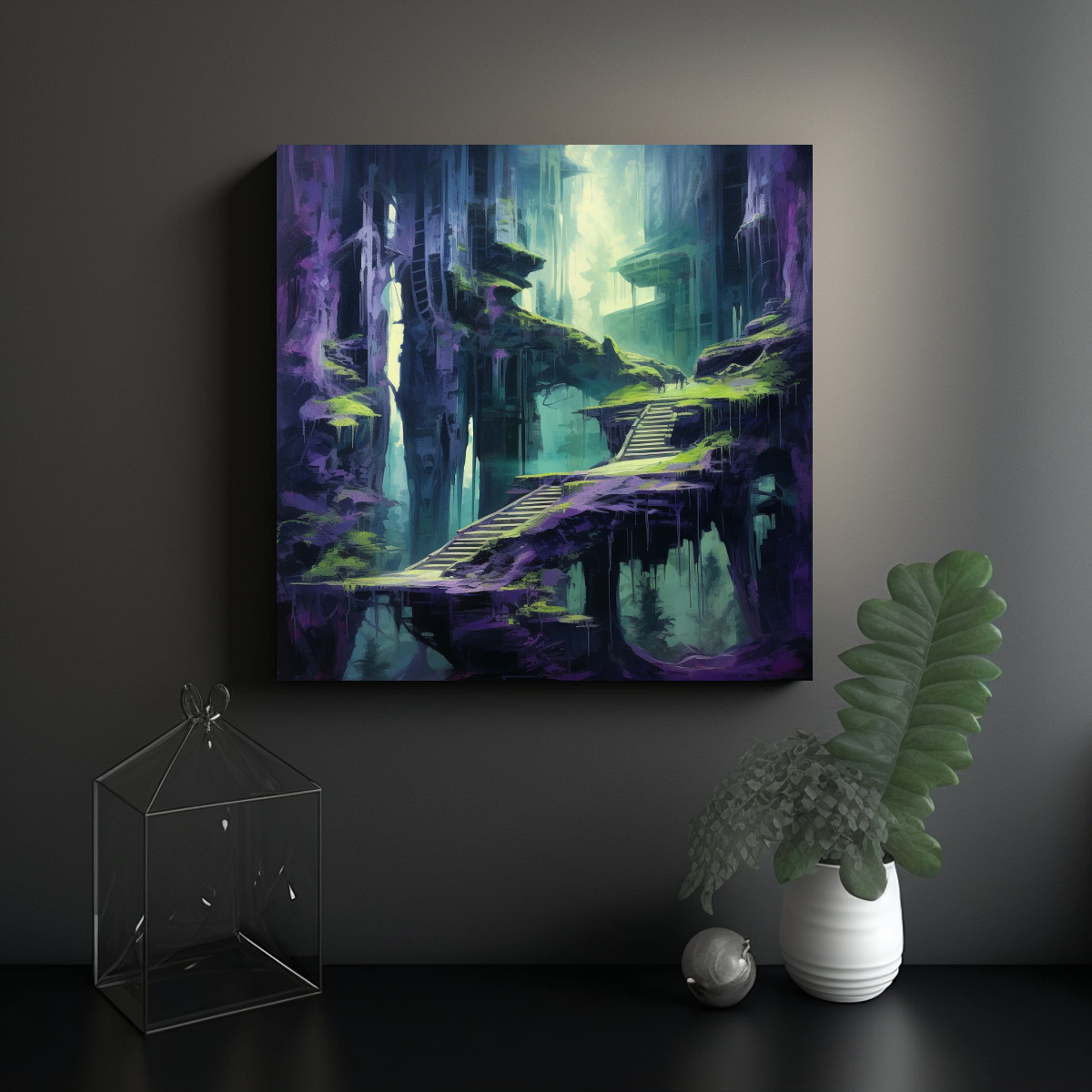 PINTURAS DECORATIVAS ESTILO GALERÍA INSPIRADAS 40X40 CM - 2
