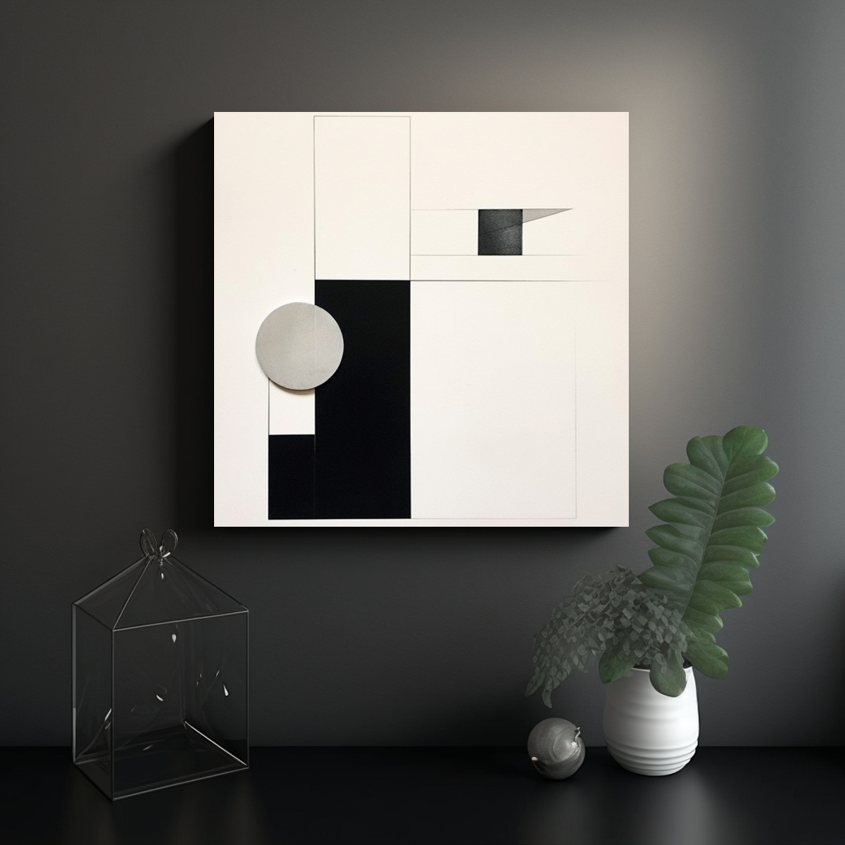 CUADRO DECORATIVO MINIMALISTA EN BASTIDOR 40X40 CM - 2