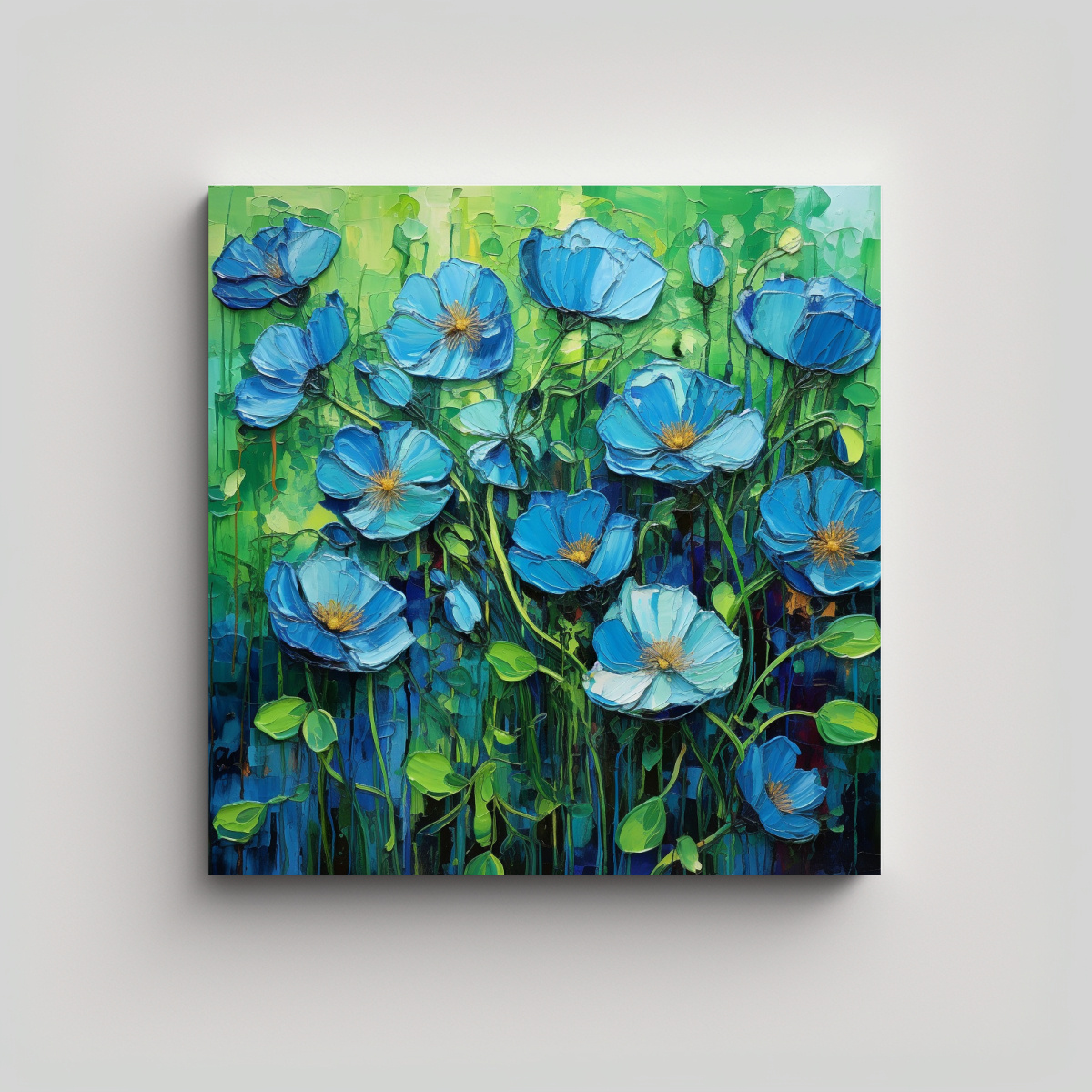 CUADRO IMPRESO SENSIBILIDAD ARTÍSTICA FLORES 50X50 CM - 1