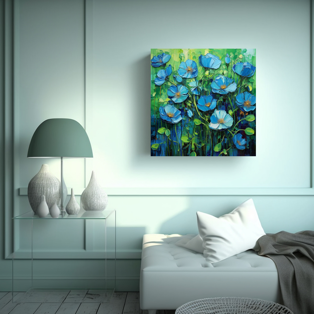 CUADRO IMPRESO SENSIBILIDAD ARTÍSTICA FLORES 50X50 CM - 2