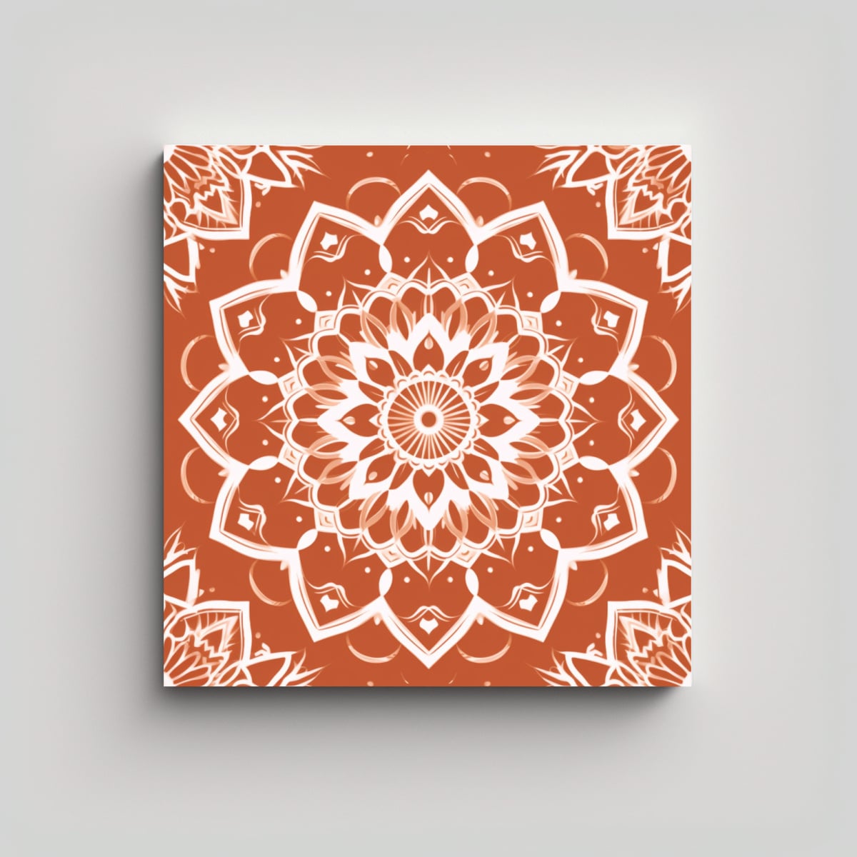 CUADRO DECORATIVO MINIMALISTA BOHO CON MANDALA EN 90X90 CM - 1