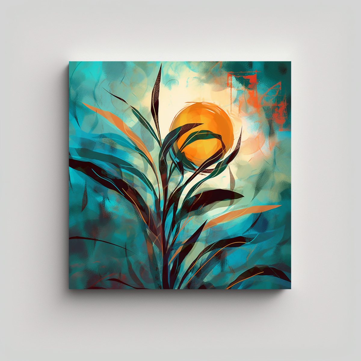 PINTURAS ABSTRACTAS BOTÁNICAS ESPECTACULARES 30X30 CM - 1