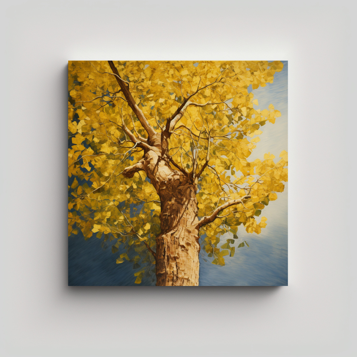 PINTURA ABSTRACTA DE ÁRBOL DE ALGODONERO 20X20 CM - 1