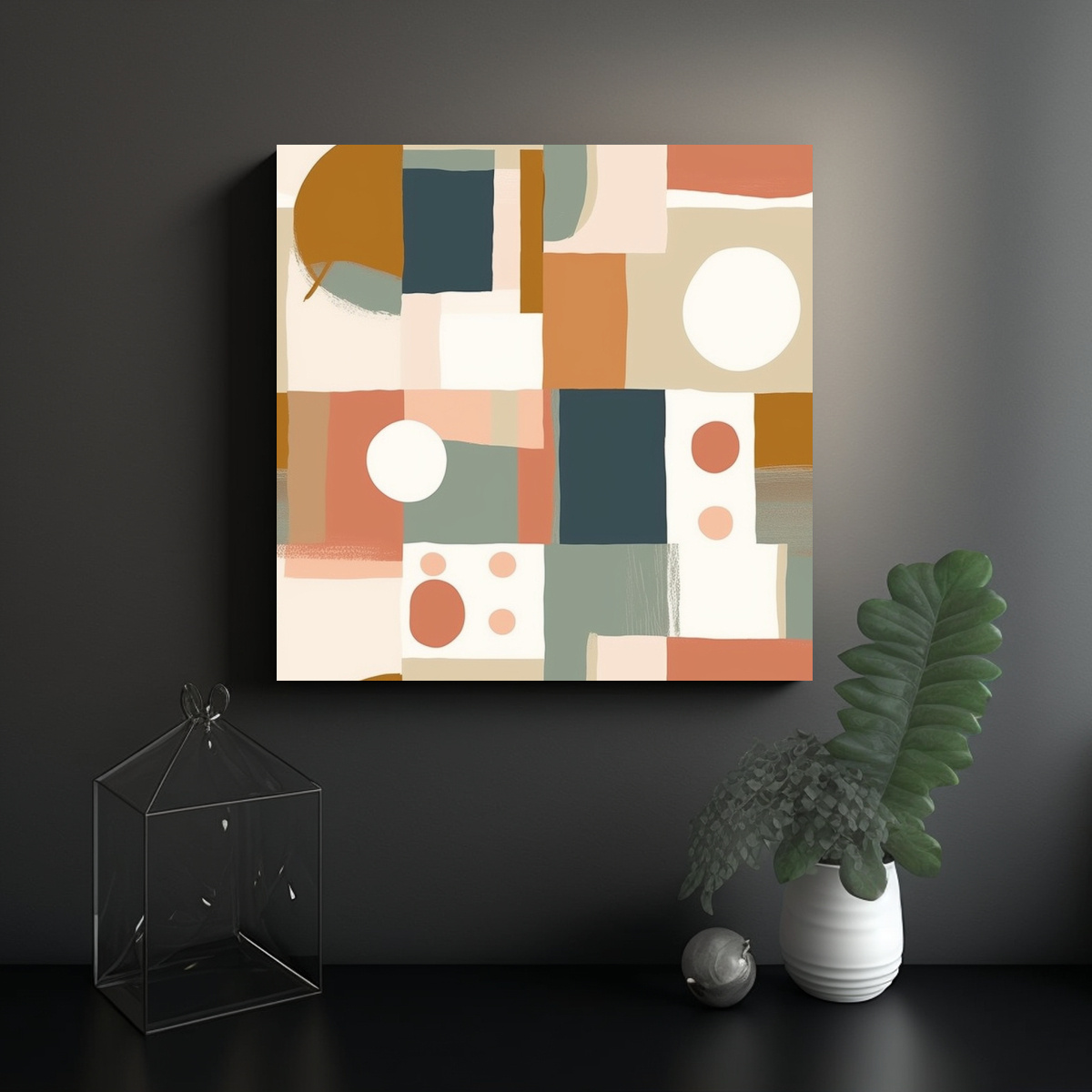 PATRÓN DIGITAL MINIMALISTA BOHO PARA DECORACIÓN 100X100 CM - 2