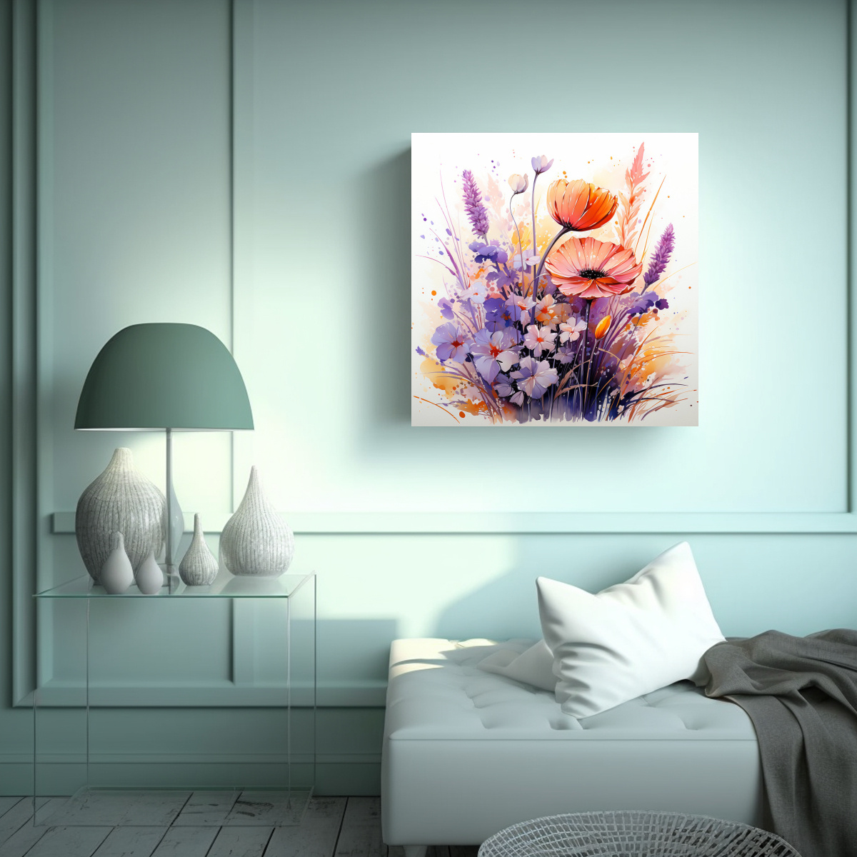 PINTURA DECORATIVA DE EXPRESIÓN SURREALISTA EN 80X80 CM - 2