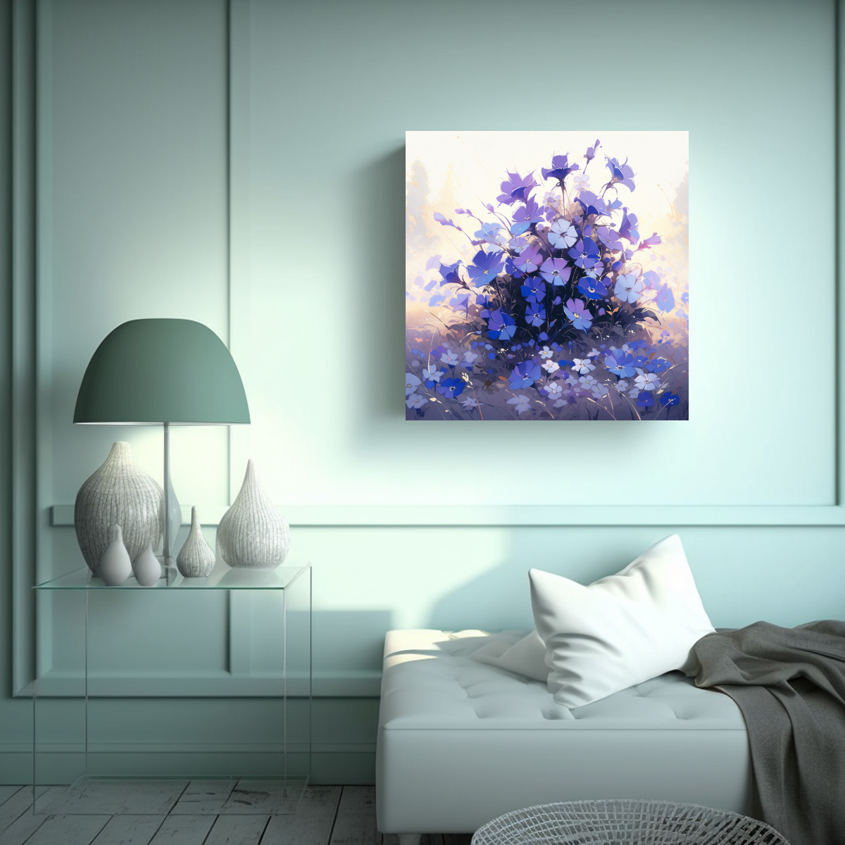 PINTURA EN TELA SUBLIMADA PODER EN COLORES MORADO 90X90 CM - 2