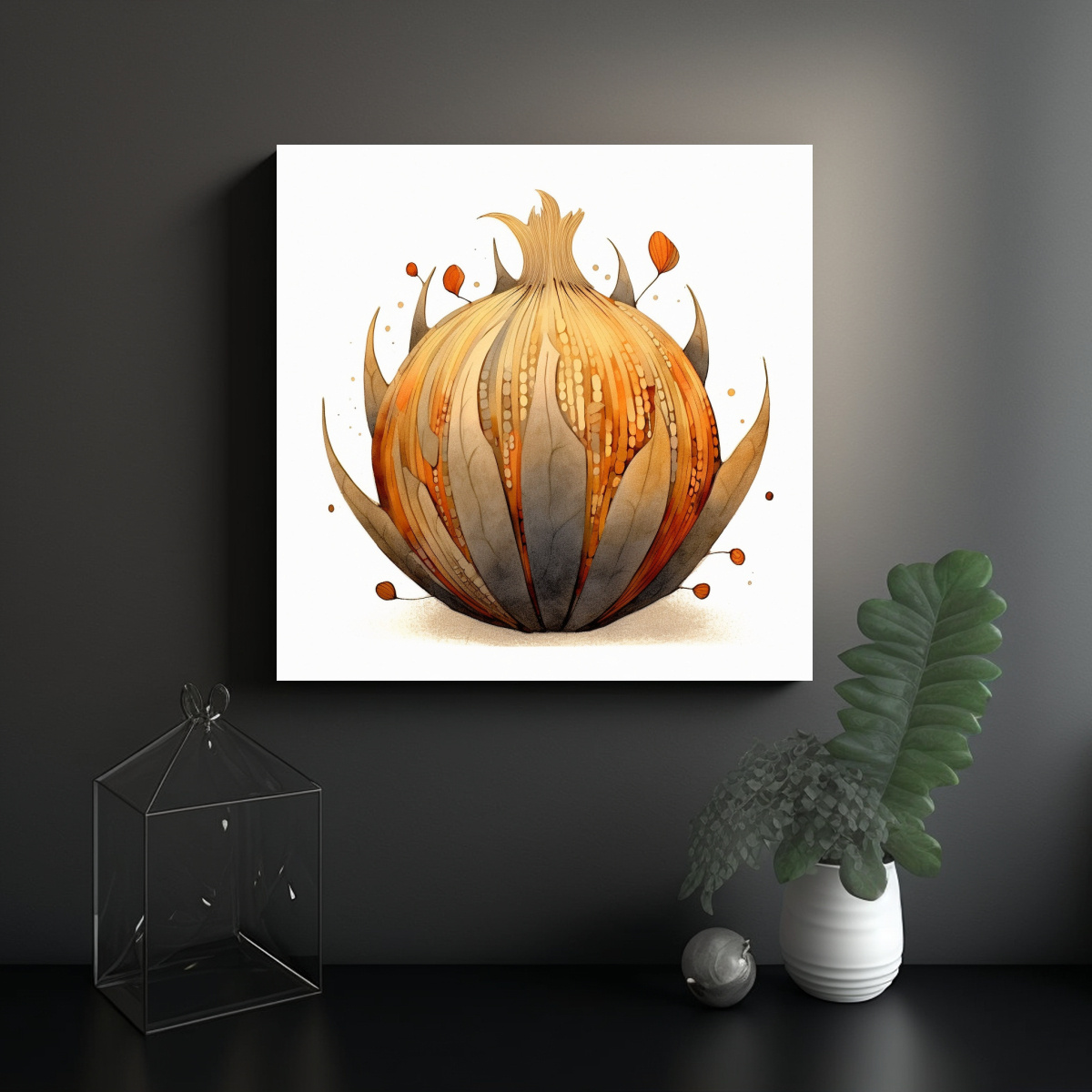 PINTURAS DECORATIVAS DE ESTILO MEDIO SIGLO 100X100 CM - 2