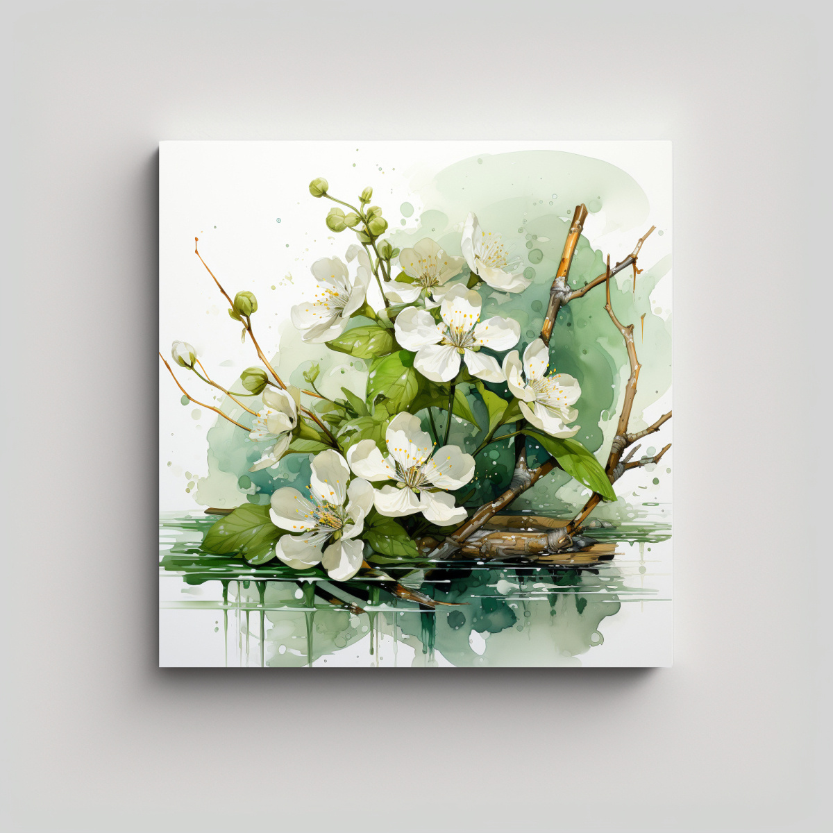 PINTURA DECORATIVA ABSTRACTA: COMPOSICIÓN DE 100X100 CM - 1