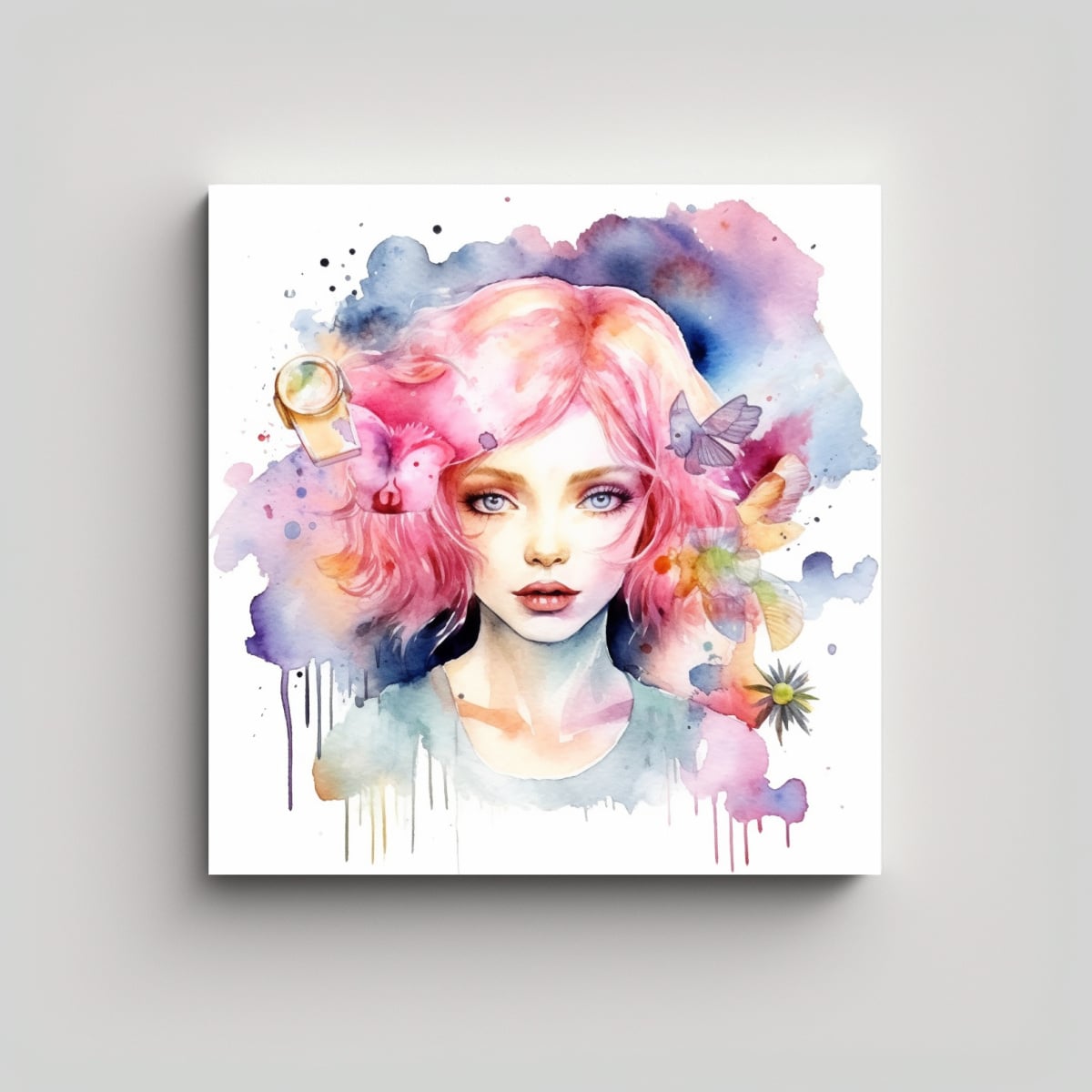CLIPART NIÑA MÁGICA CON TEMÁTICA LUMINOSA Y 70X70 CM - 1