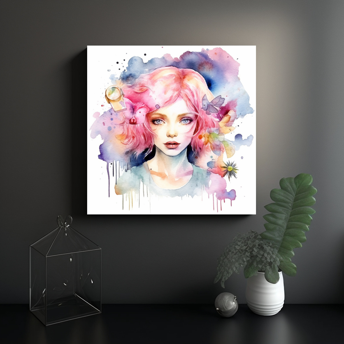 CLIPART NIÑA MÁGICA CON TEMÁTICA LUMINOSA Y 70X70 CM - 2