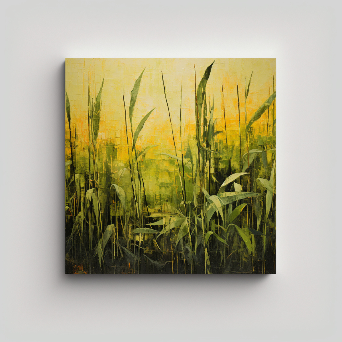 LIENZO DE TELA ESTILO LEMONGRASS, PINTURA 60X60 CM - 1