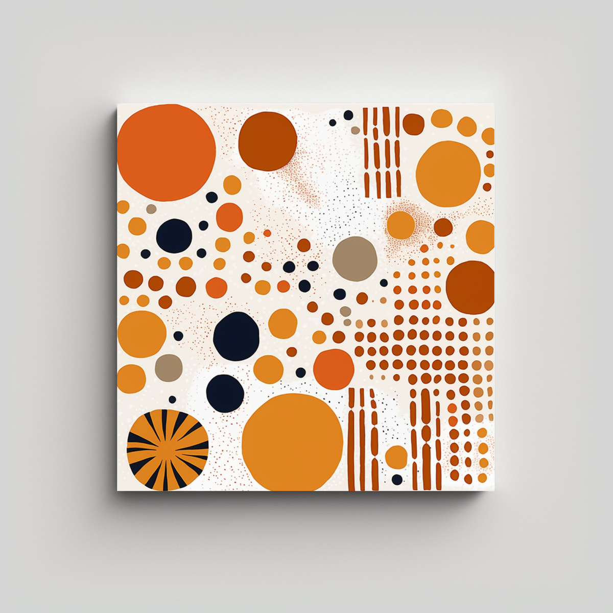 CUADRO DE PARED MINIMALISTA CON PATRONES 90X90 CM - 1