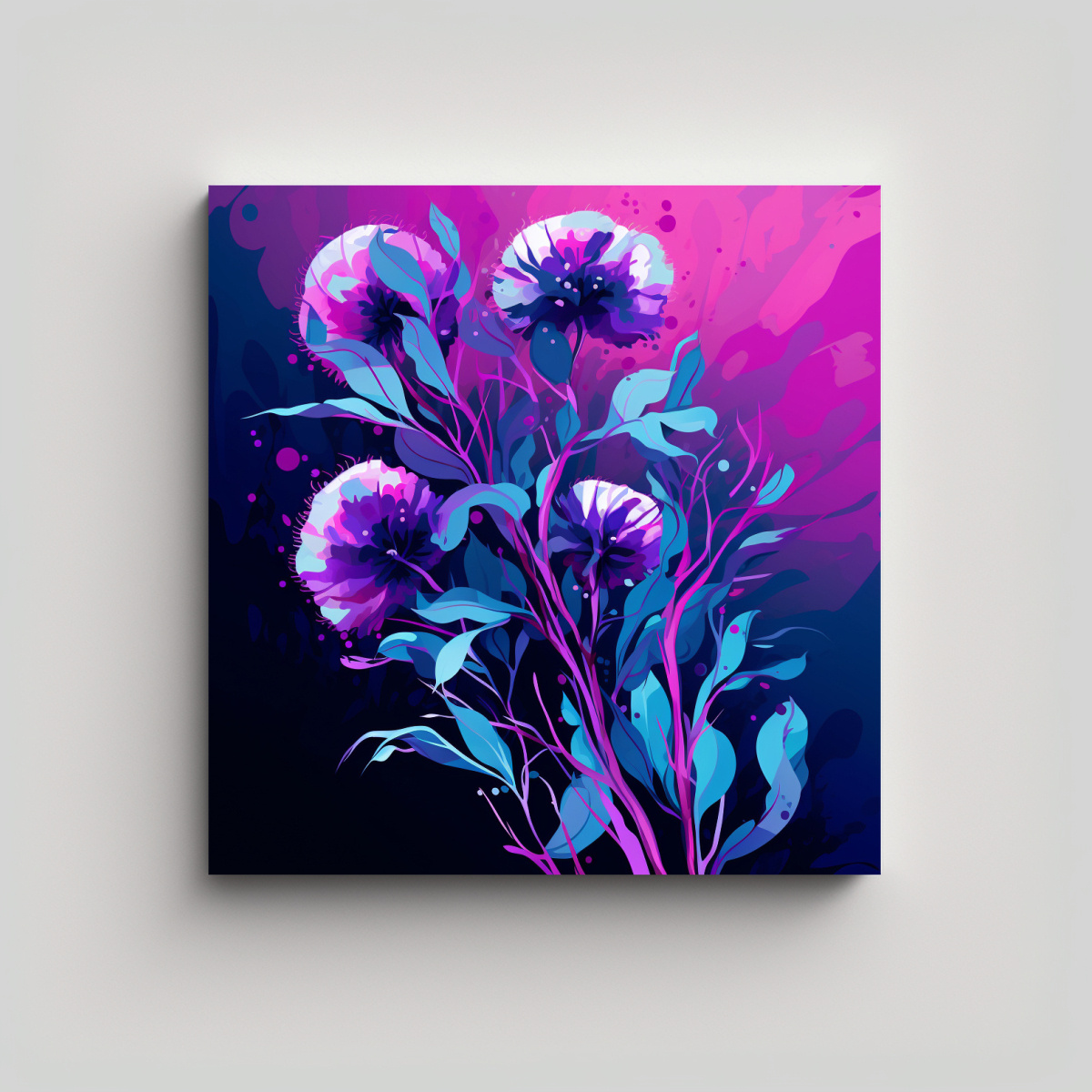 PINTURA DECORATIVA DE ÁRBOL DE EUCALIPTO EN 80X80 CM - 1