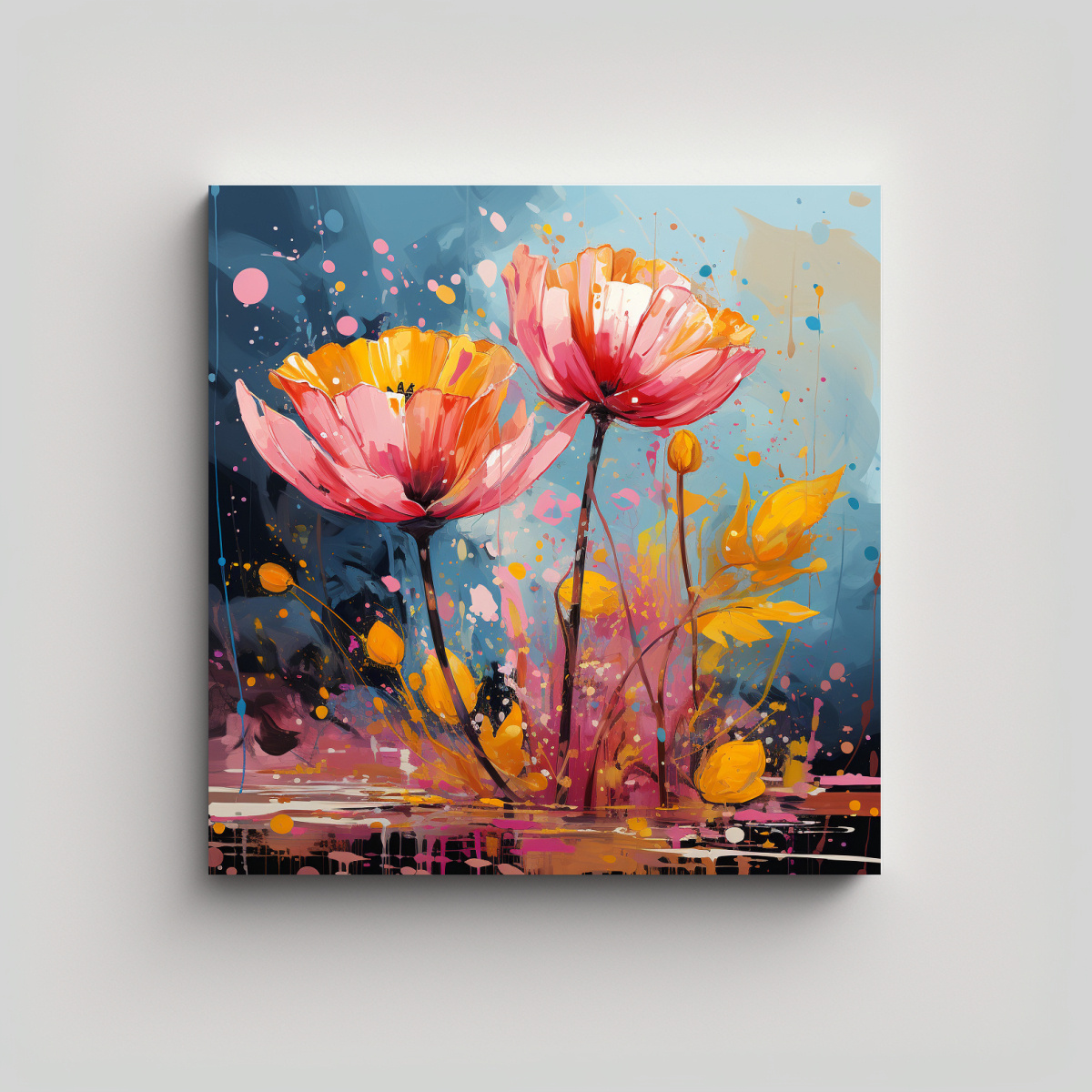 PINTURAS DECORATIVAS DE ARTE MOVIMIENTO CALIDEZ 50X50 CM - 1