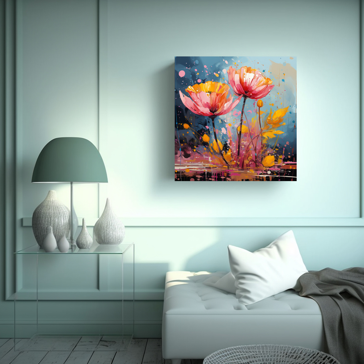 PINTURAS DECORATIVAS DE ARTE MOVIMIENTO CALIDEZ 50X50 CM - 2