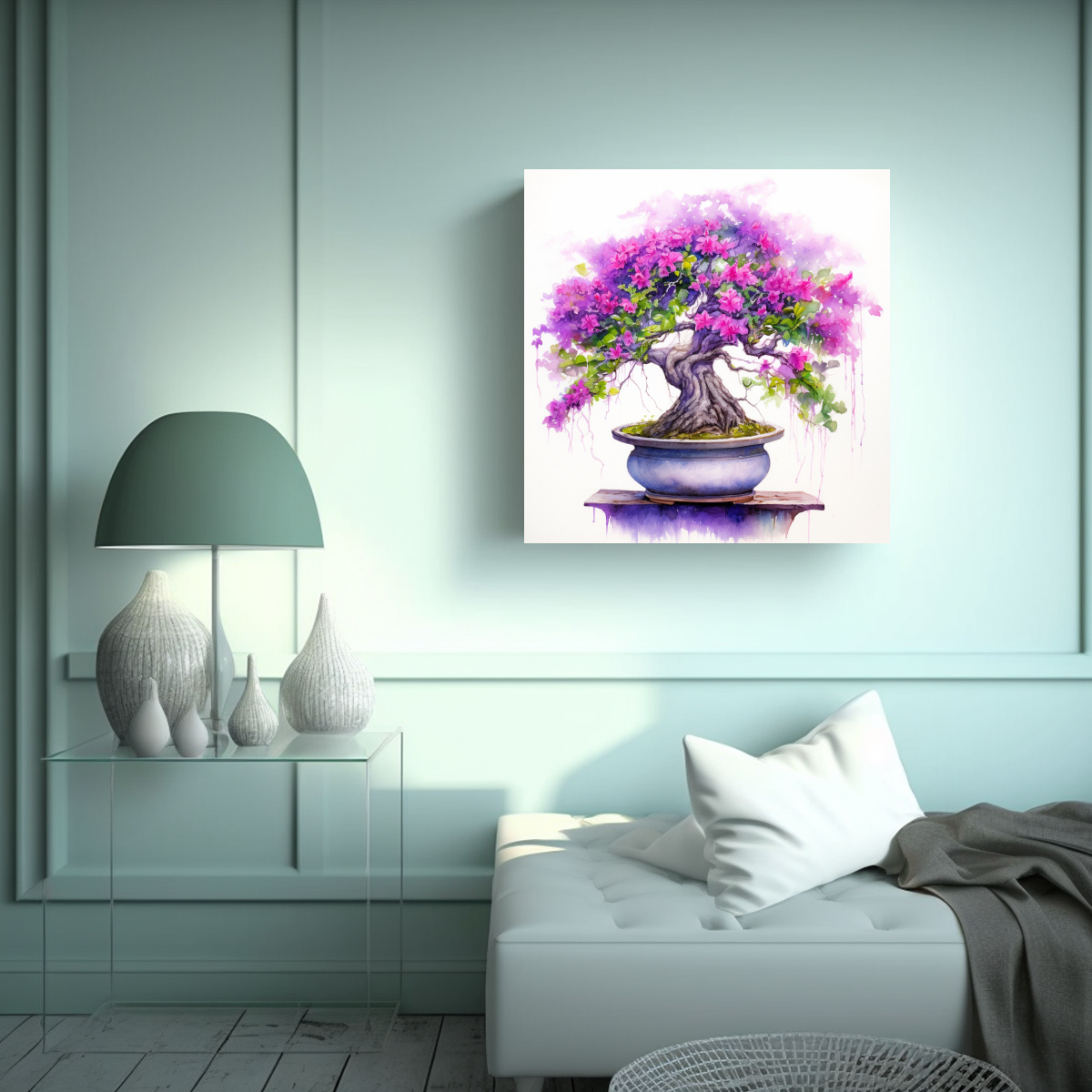 PINTURA DECORATIVA DE TELA SUBLIMADA CON 100X100 CM - 2