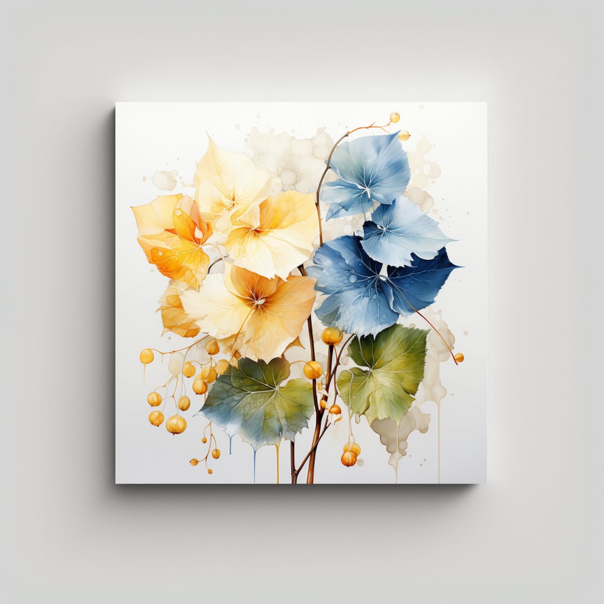 CUADRO TELA SUBLIMADA FLORES DE LINDEN EN COLORES 20X20 CM - 1