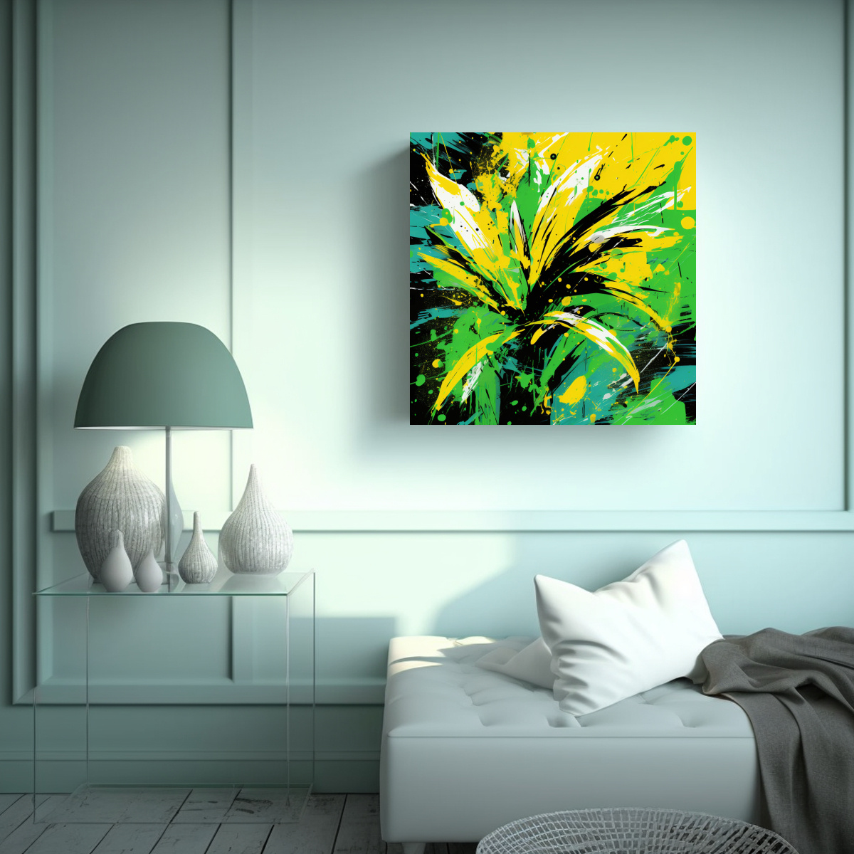 PINTURAS DE DECORACIÓN CON EFECTO VISUAL EN 70X70 CM - 2