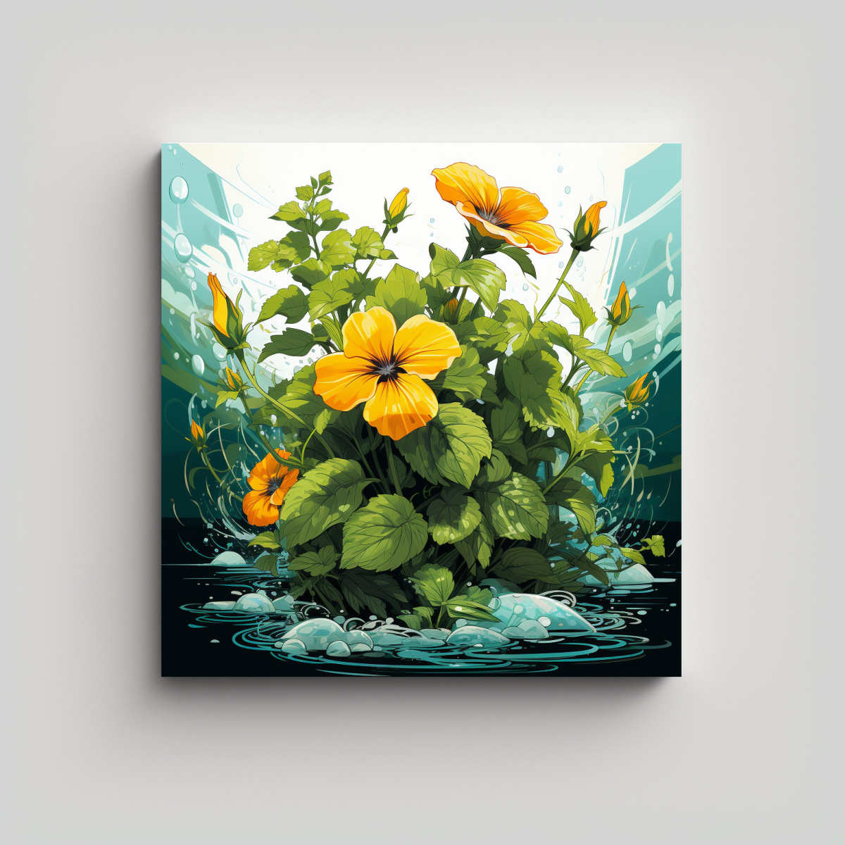 PINTURAS DECORATIVAS MODERNAS DE CANVA EN COLORES 40X40 CM - 1