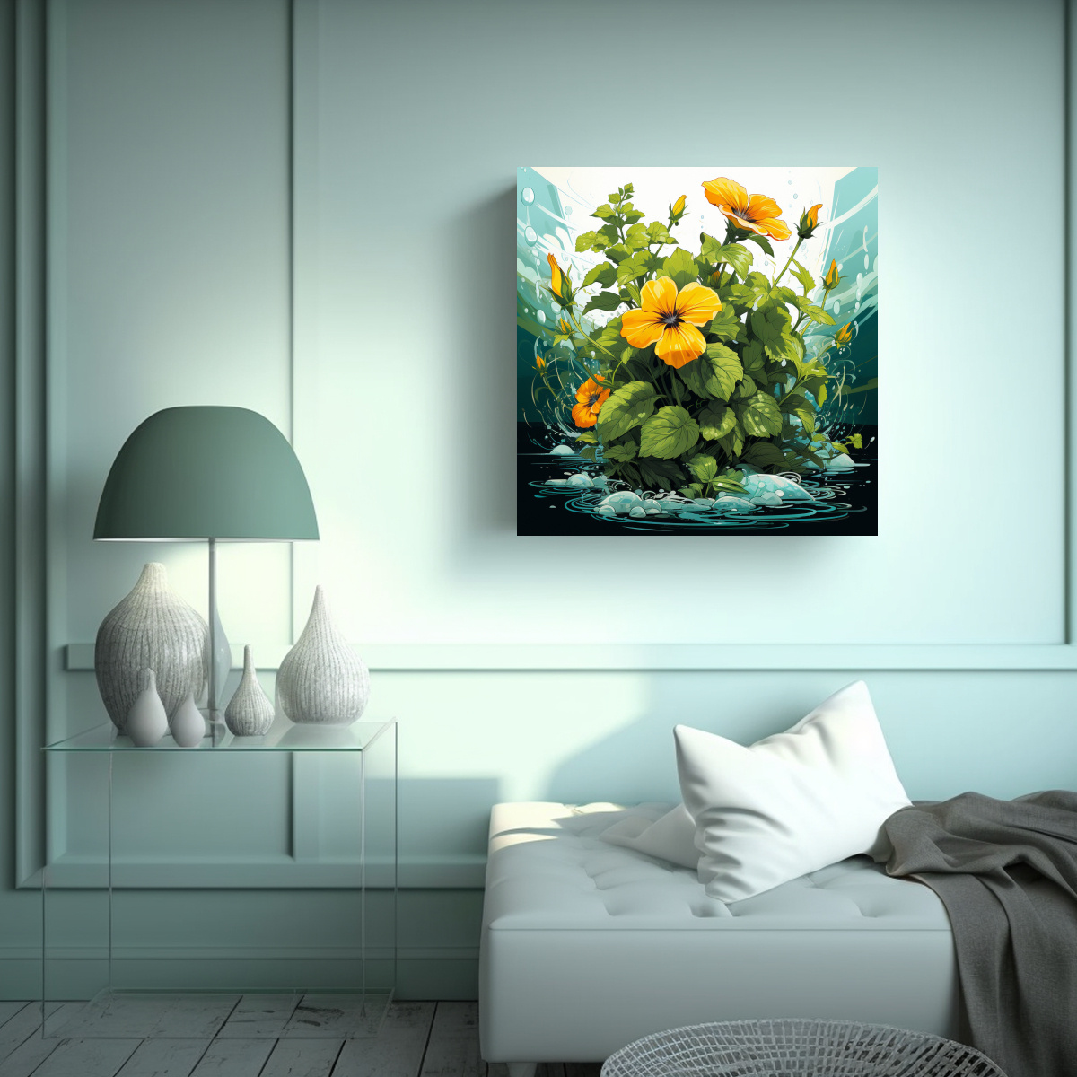 PINTURAS DECORATIVAS MODERNAS DE CANVA EN COLORES 40X40 CM - 2