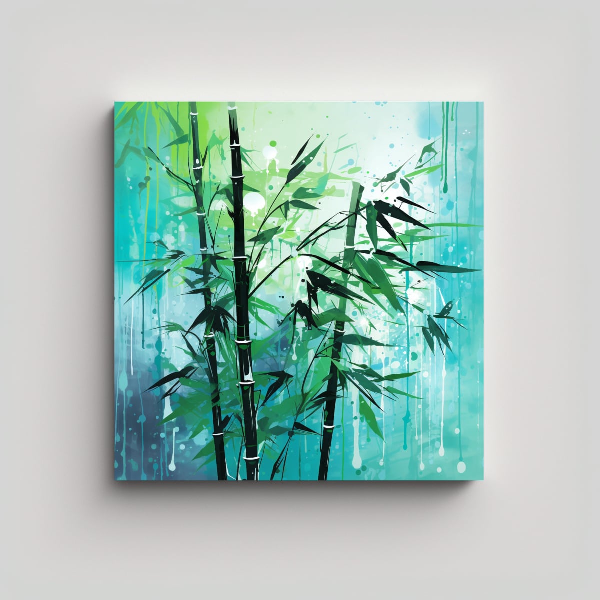 CUADRO EN BASTIDOR REPRESENTATIVO DE BAMBÚ EN 30X30 CM - 1