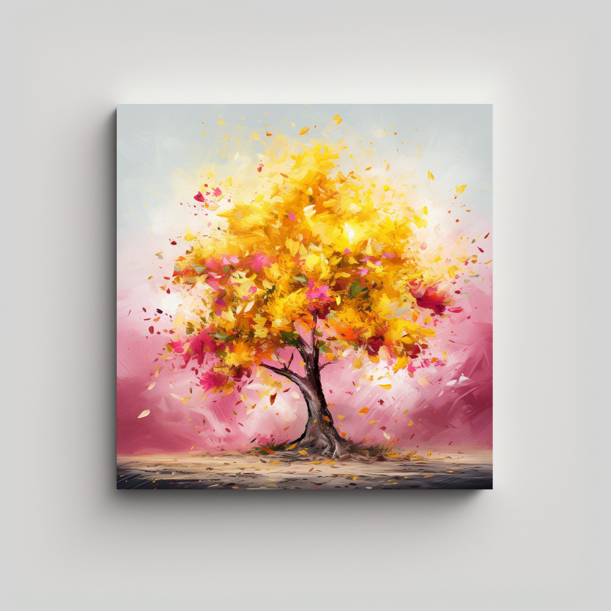 TELA ABSTRACTA EN BASTIDOR DE DECORACIÓN 70X70 CM - 1