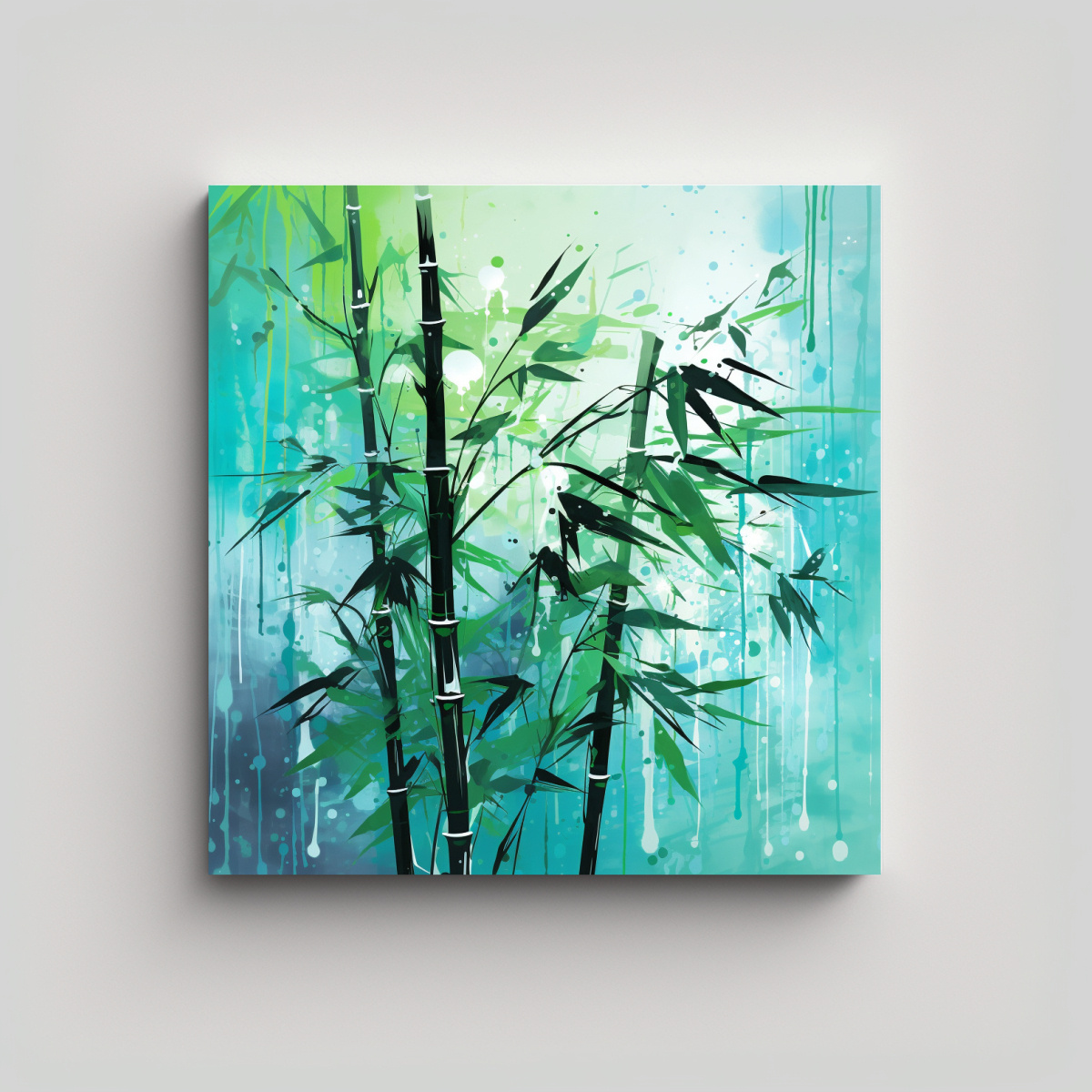 CUADRO EN BASTIDOR REPRESENTATIVO DE BAMBÚ EN 100X100 CM - 1