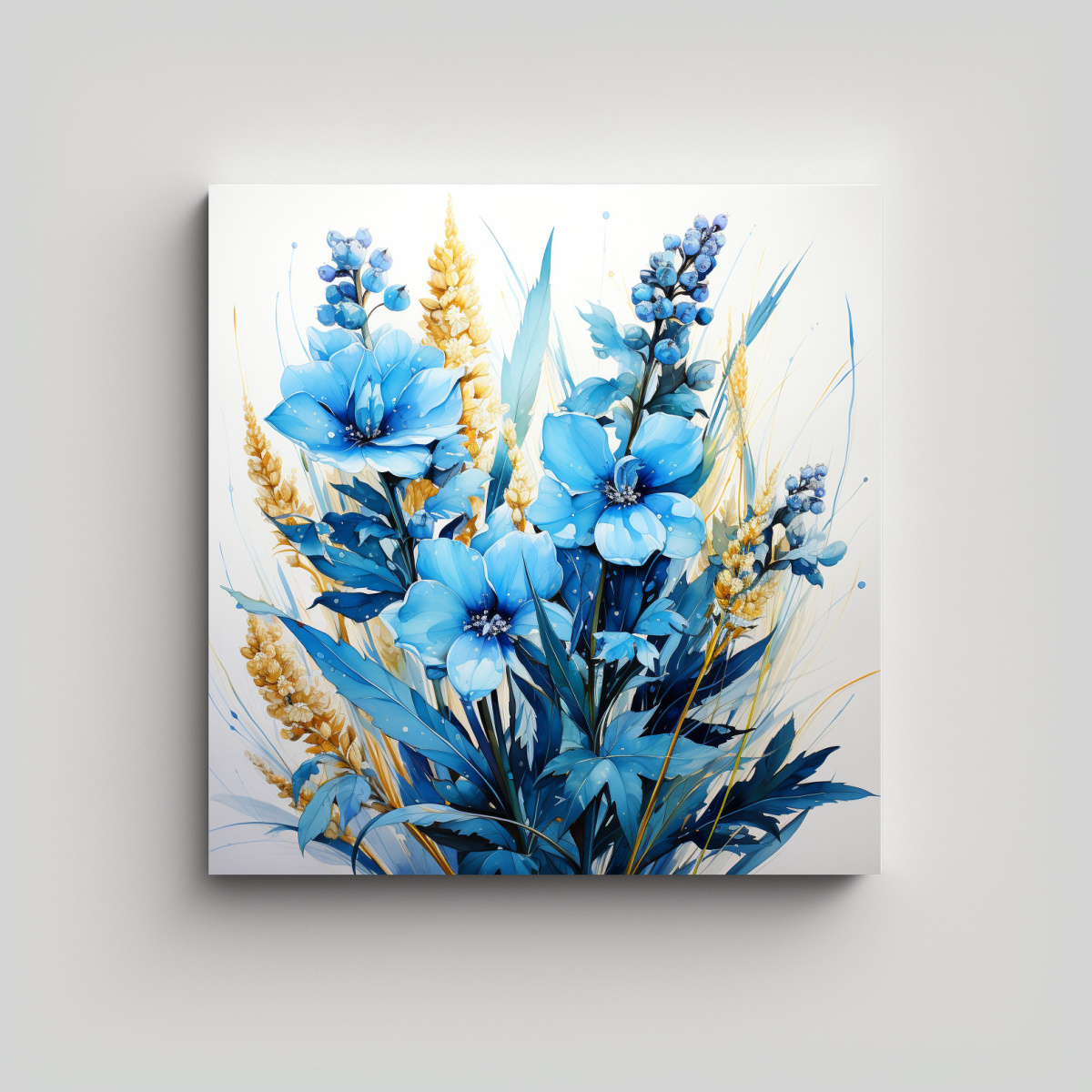 LIENZO DE TELA MODERNO ALEGRÍA A QUINOA EN TONOS 20X20 CM - 1