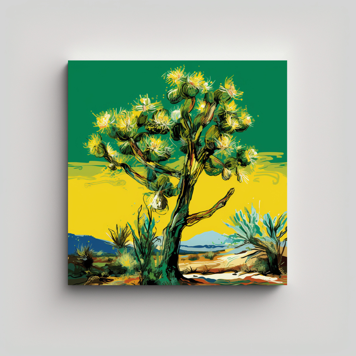 PINTURA DECORATIVA MODERNA DE ESCENA EN CANVA 30X30 CM - 1