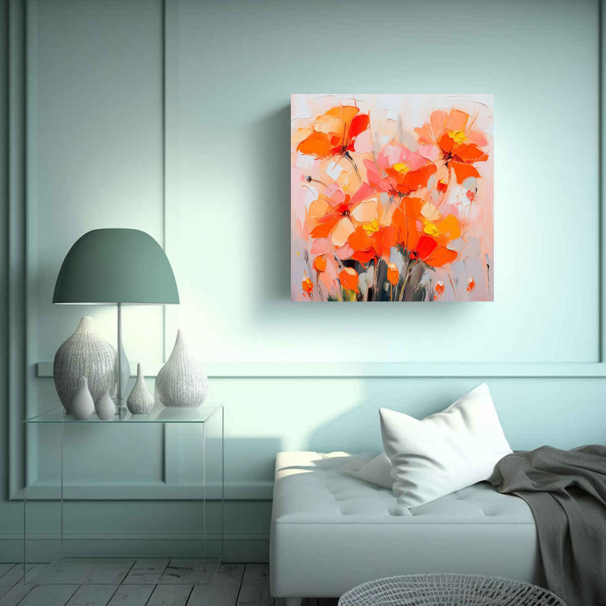 PINTURA EN LIENZO ARTE INSPIRADO EN EL CONCEPTO 100X100 CM - 2