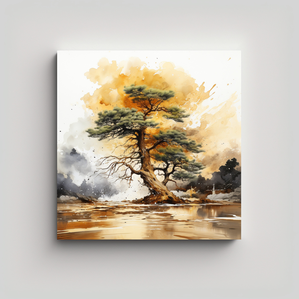 TELA SUBLIMADA EXUBERANTES A CEDAR TREE GOLD AND 30X30 CM - 1