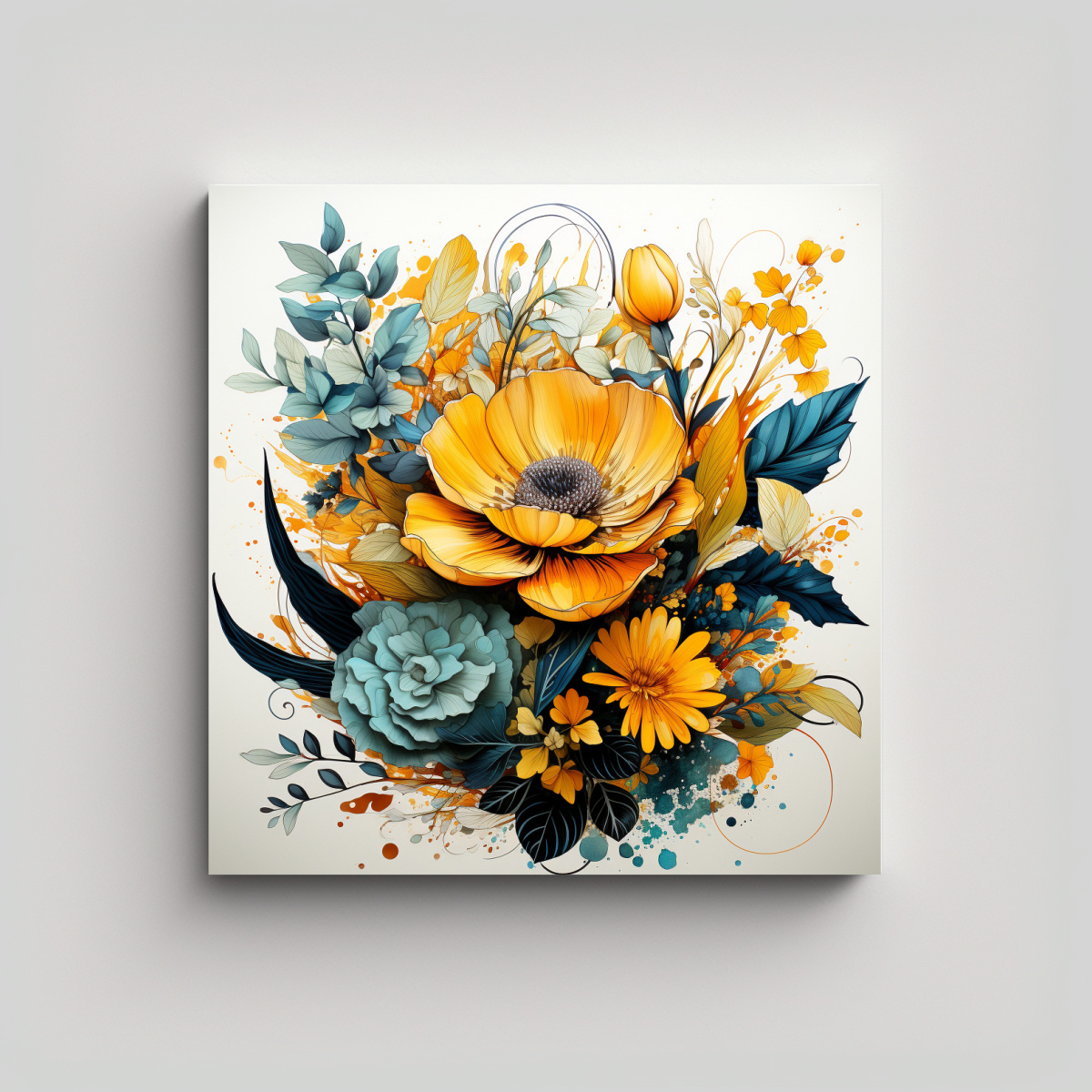 PINTURAS DECORATIVAS CREATIVAS DE HIERBAS DE 50X50 CM - 1