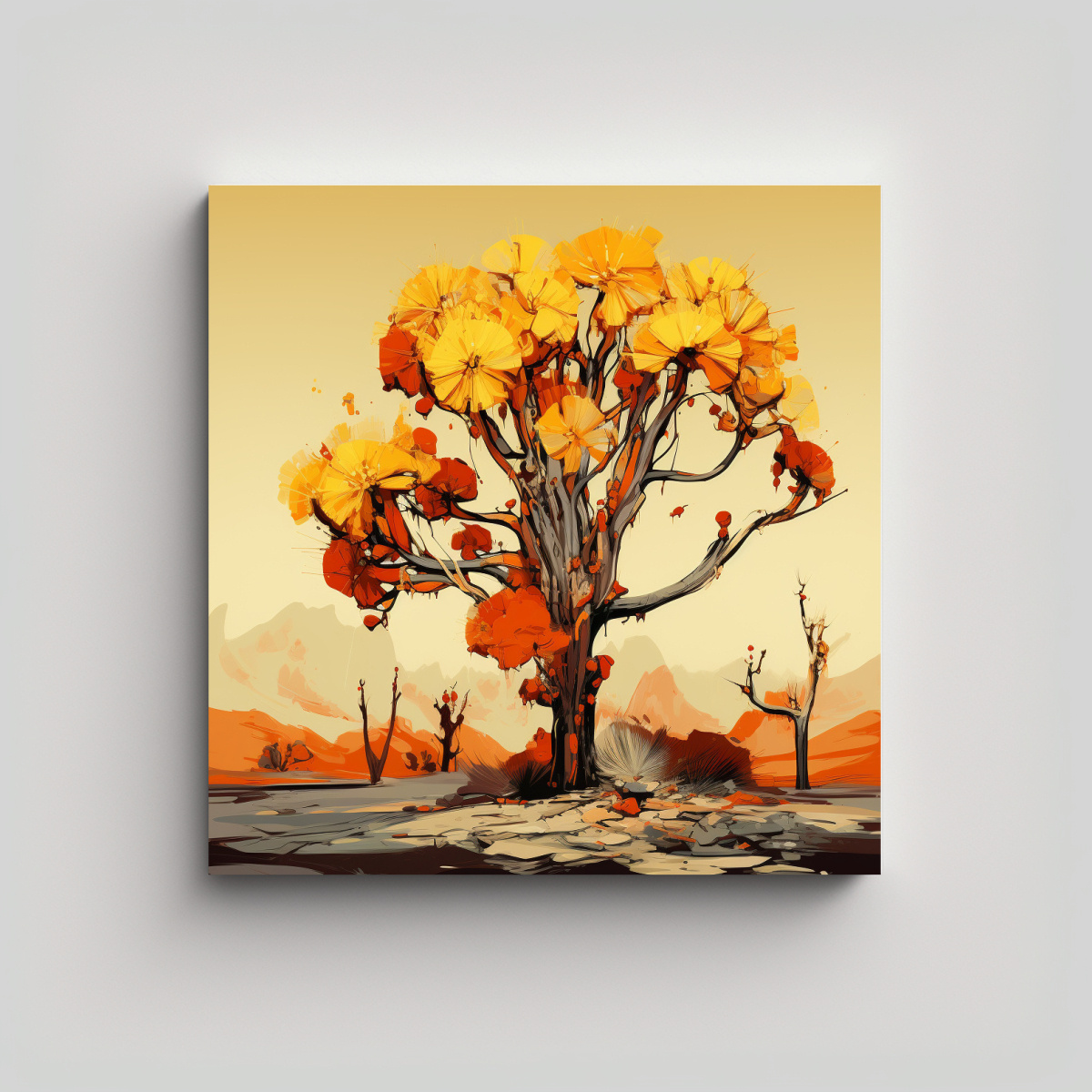 PAISAJE URBANO EN ACUARELA: JOSHUA TREE EN 20X20 CM - 1