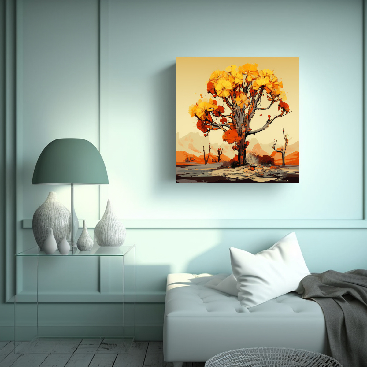 PAISAJE URBANO EN ACUARELA: JOSHUA TREE EN 20X20 CM - 2