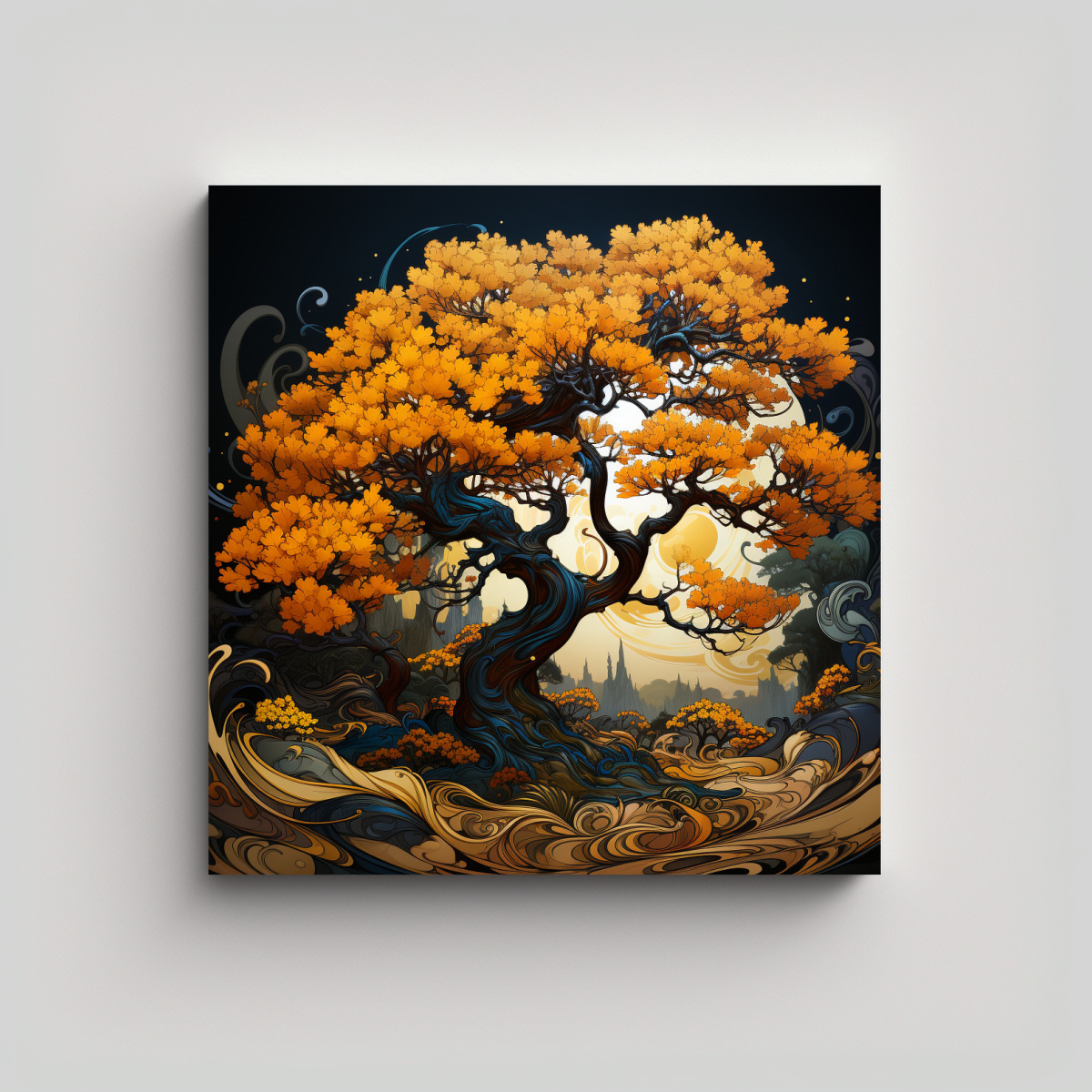 PINTURAS DECORATIVAS DE MOVIMIENTO ARTÍSTICO 60X60 CM - 1