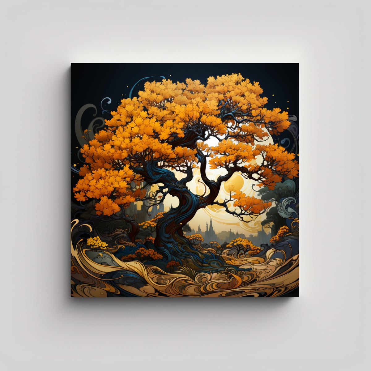 PINTURAS DECORATIVAS DE MOVIMIENTO ARTÍSTICO 70X70 CM - 1