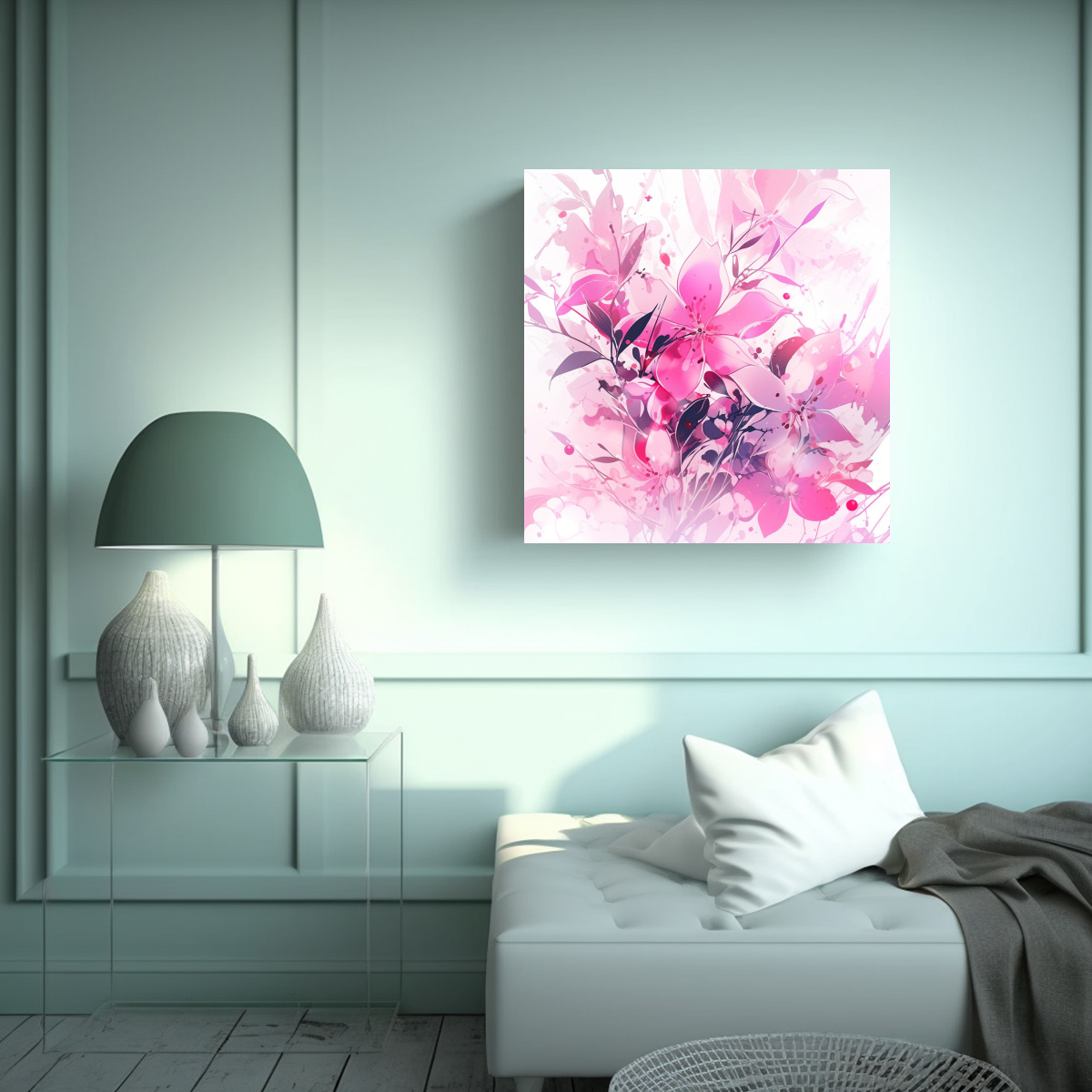 TELA SUBLIMADA REGALO EN BLANCO Y ROSA CON 40X40 CM - 2