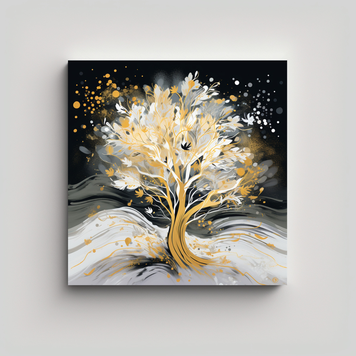 PINTURA DECORATIVA DE CUADRO DE ARTE COMBINACIÓN 20X20 CM - 1
