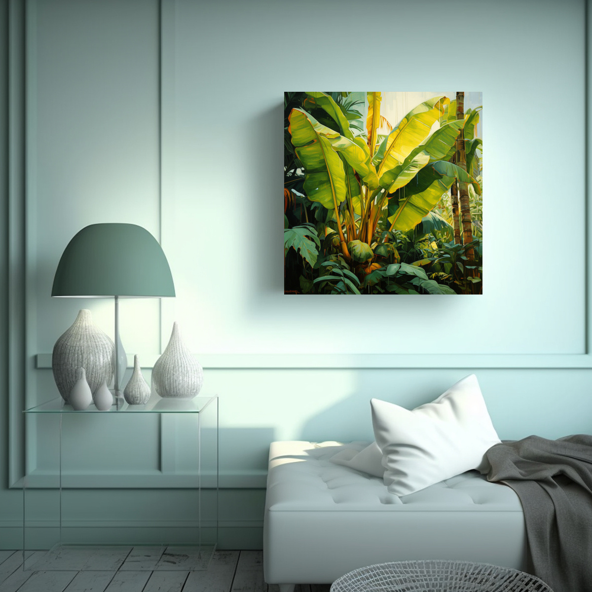 PINTURA ABSTRACTA DE ESTILO DETALLADO EN ÓLEO DE 90X90 CM - 2