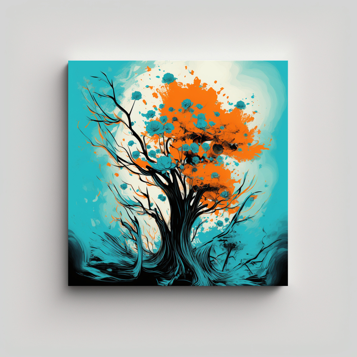 PINTURA DE PARED INSPIRACIÓN ORIGINAL ÁRBOL EN 20X20 CM - 1