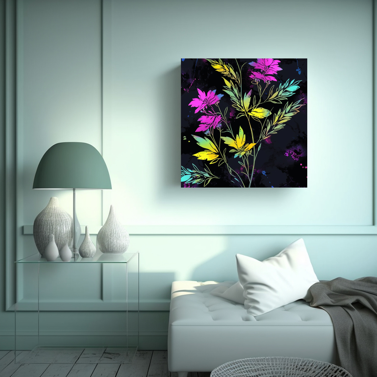 PINTURAS DECORATIVAS NEONOIR CON COLORES 60X60 CM - 2