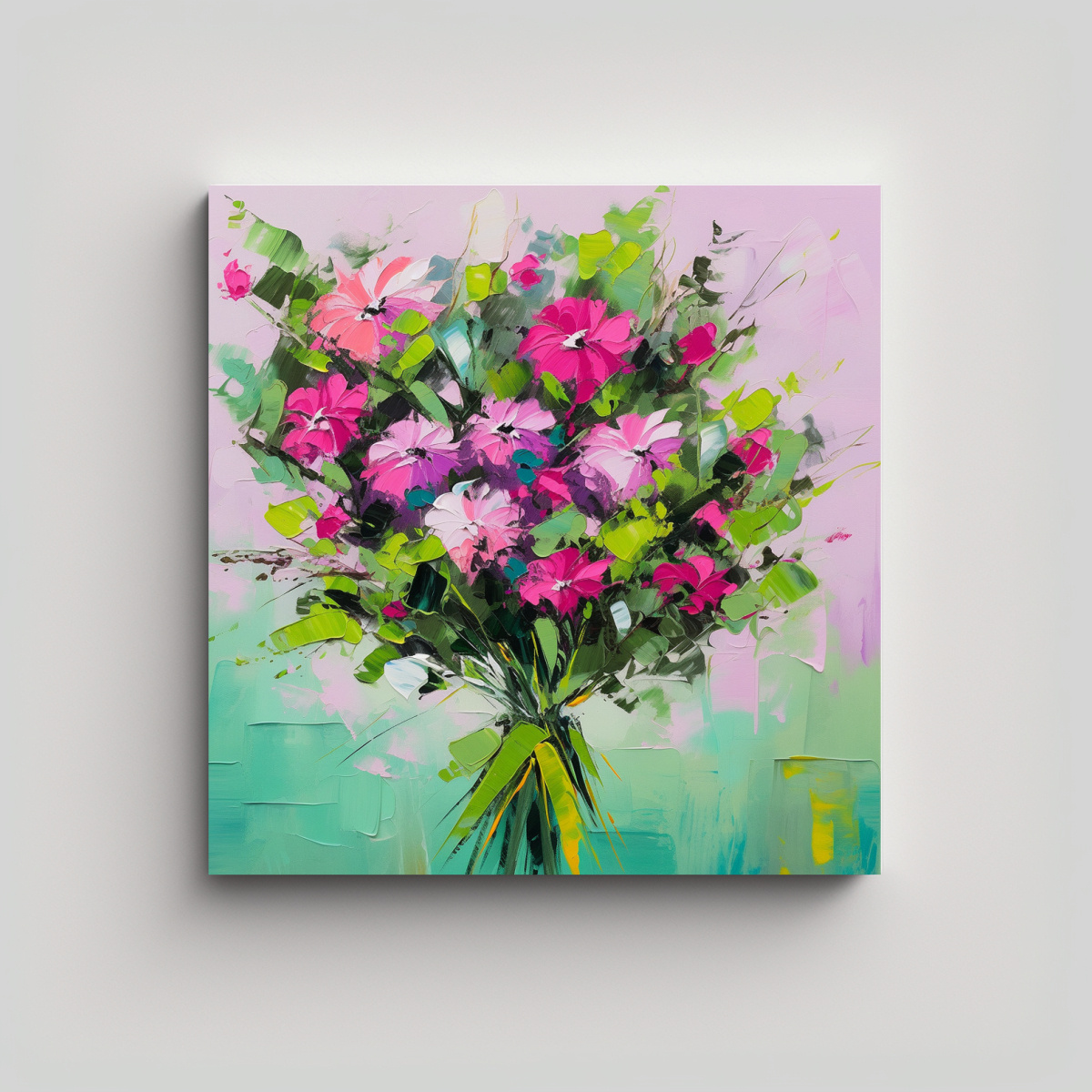 PINTURA FANTASÍA INSPIRADORA DE ARTE FINO EN 80X80 CM - 1