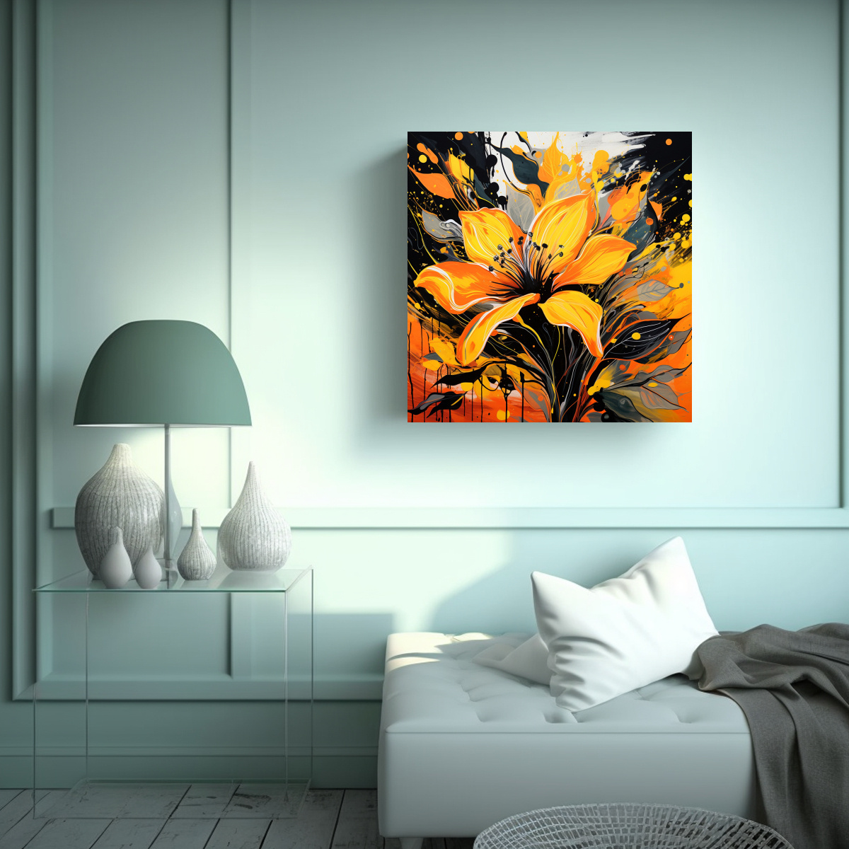 PINTURA EN BASTIDOR: CONCEPTO DE ARMONÍA DE 30X30 CM - 2