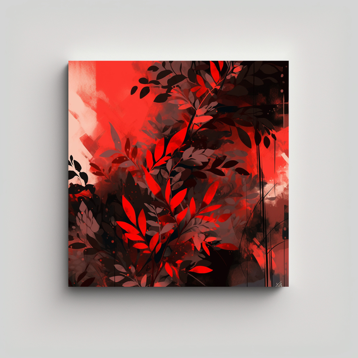 PINTURA DECORATIVA ENIGMÁTICA CON ATMOSFERA 70X70 CM - 1