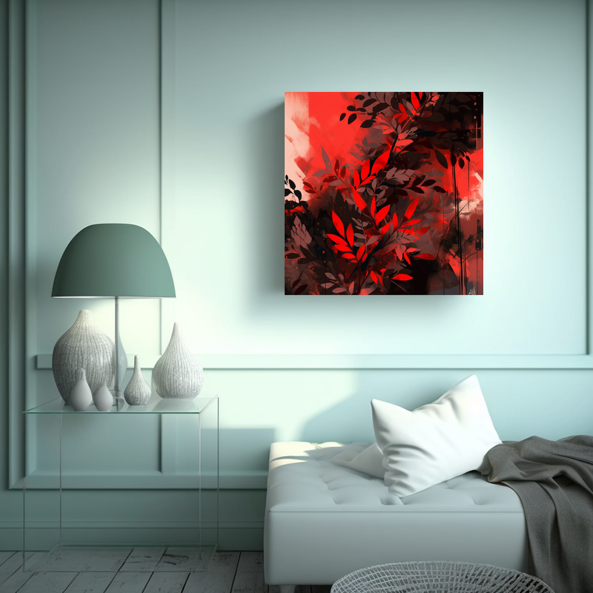 PINTURA DECORATIVA ENIGMÁTICA CON ATMOSFERA 70X70 CM - 2