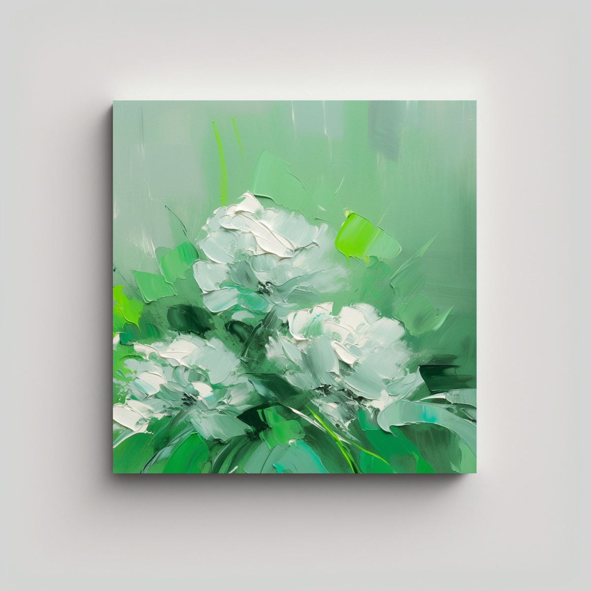 TELA EN BASTIDOR ESTILO GALERÍA EXCLUSIVO FLORES 30X30 CM - 1