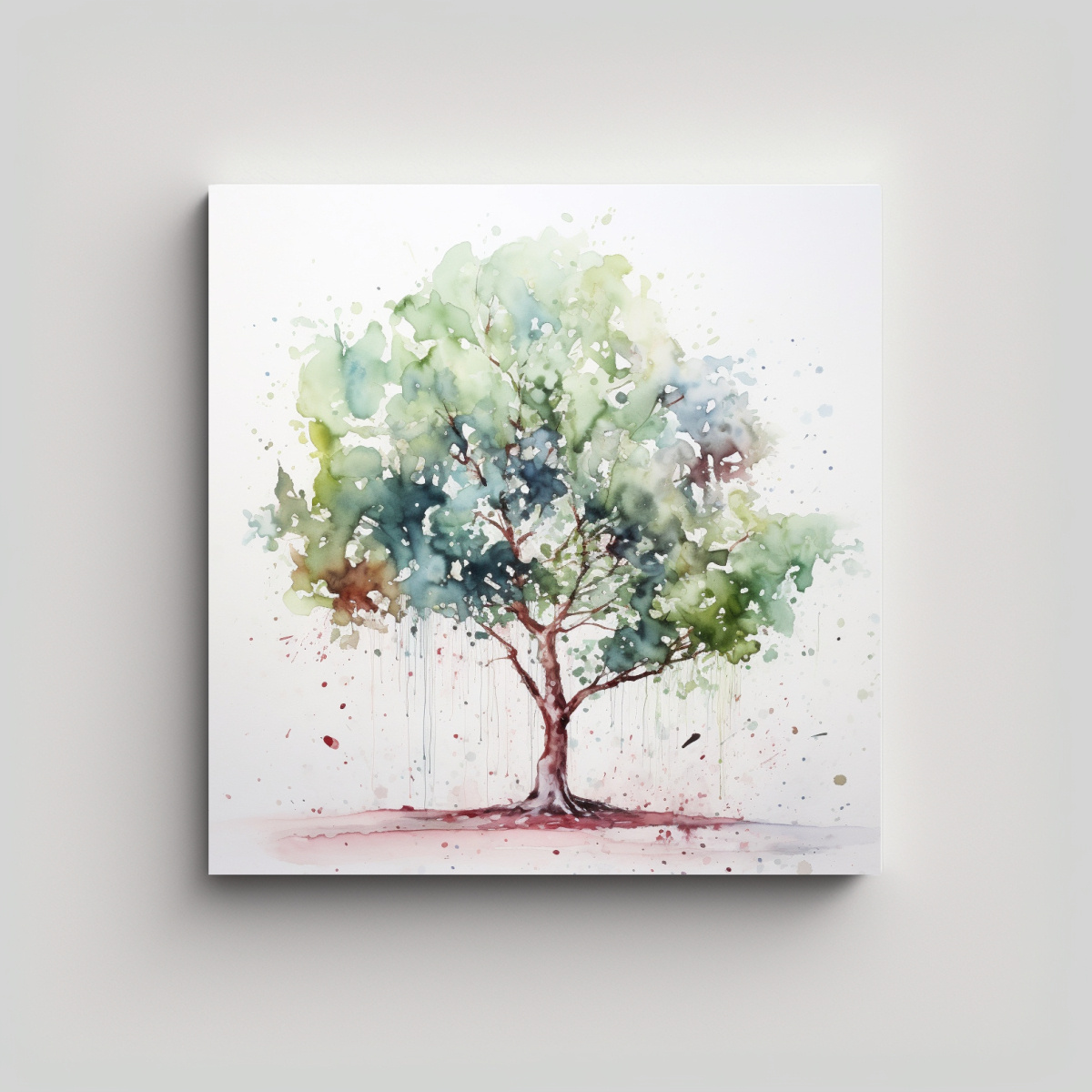 TELA EN BASTIDOR MODERNA JUVENIL DE UN ÁRBOL DE 80X80 CM - 1