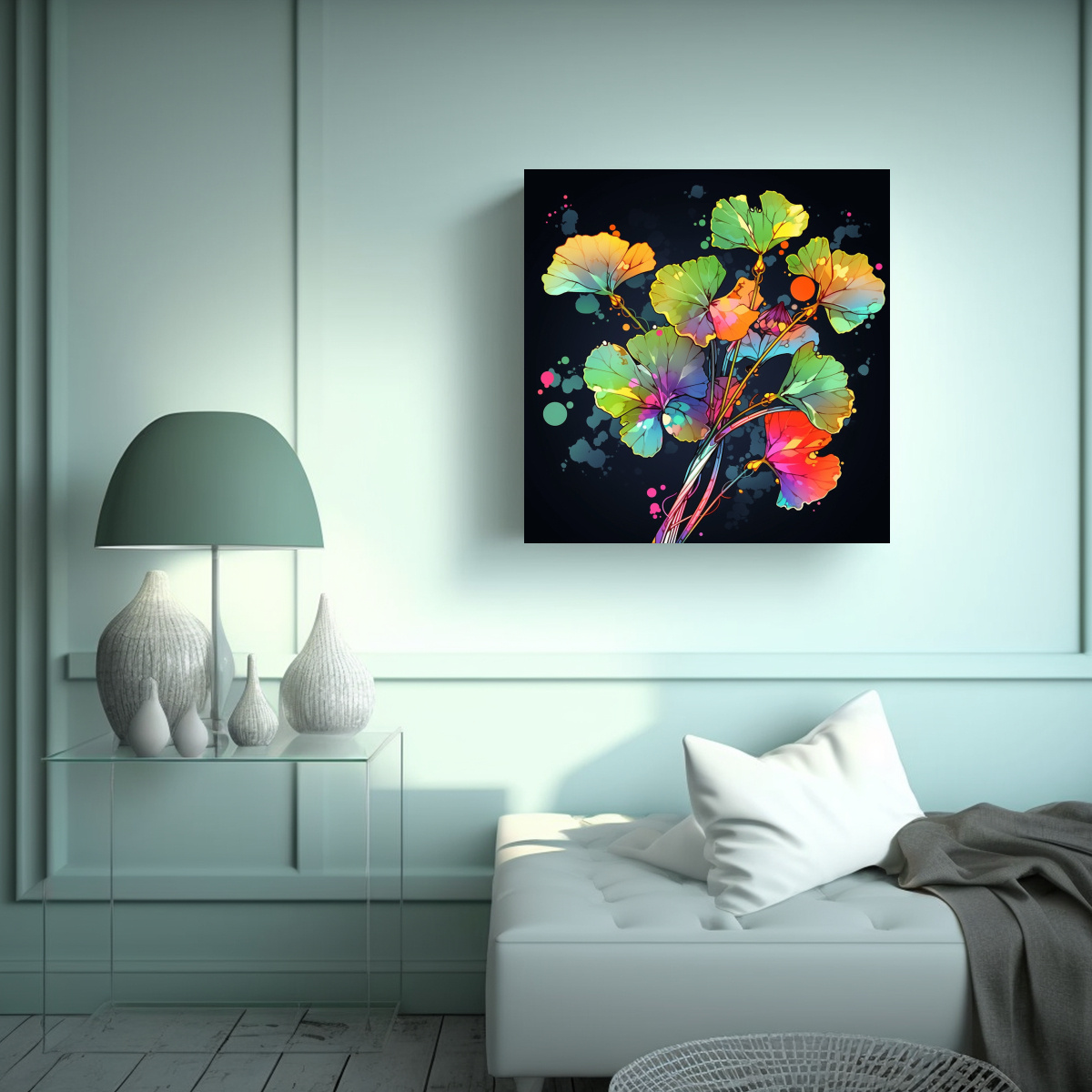 LIENZOS CONTEMPORÁNEOS DE NASTURTIUM EN COLORES 70X70 CM - 2