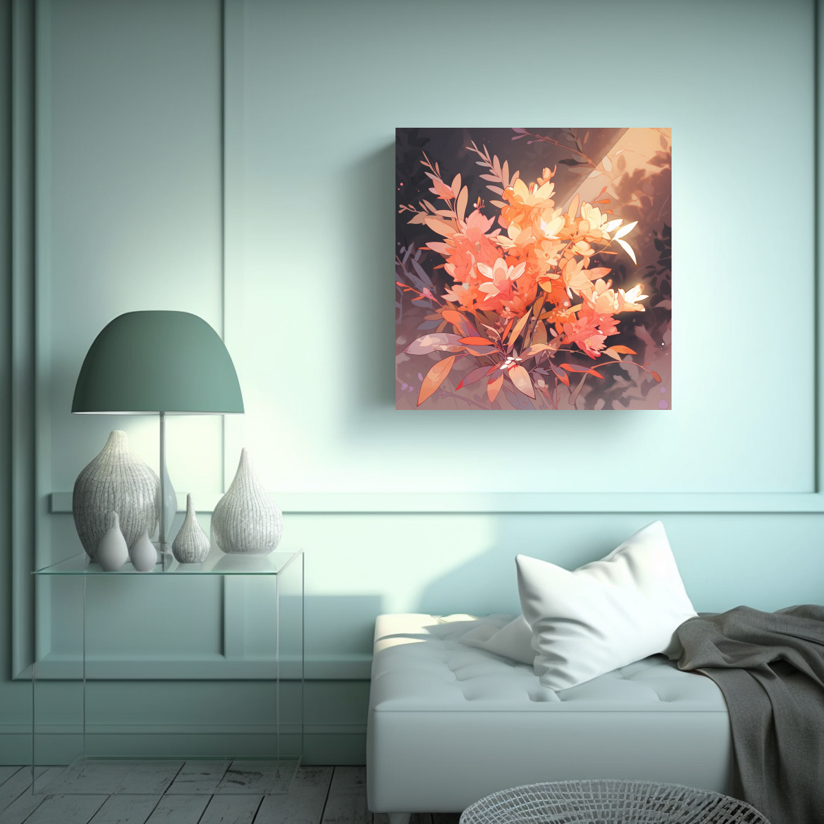 PINTURAS DE DECORACIÓN EN ESTILO NEONOIR CON 20X20 CM - 2