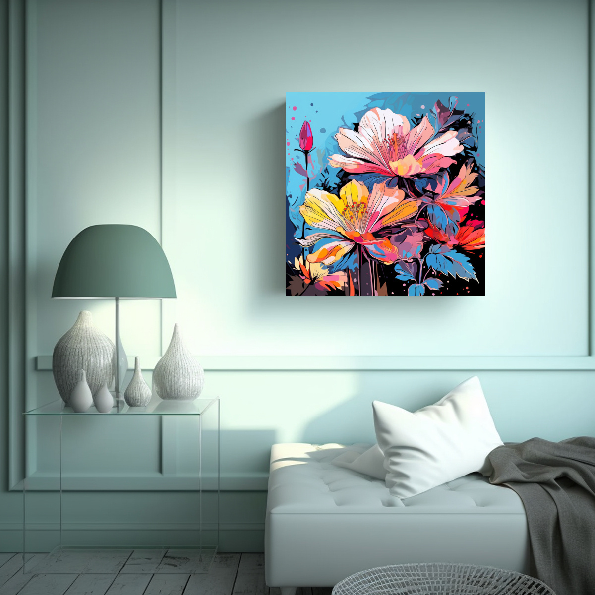 PINTURAS DECORATIVAS ESTILO MEDIO: FORMA 80X80 CM - 2